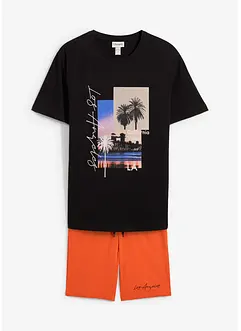 T-shirt en sewat bermuda (2-dlg. set), bonprix