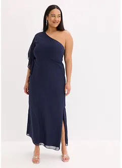 One shoulder jurk van fijn chiffon, bonprix