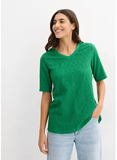 Crêpe shirt met broderie anglaise, bonprix