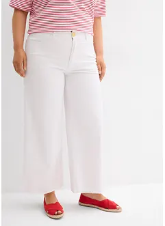 Wide leg jeans met high waist, cropped, bonprix