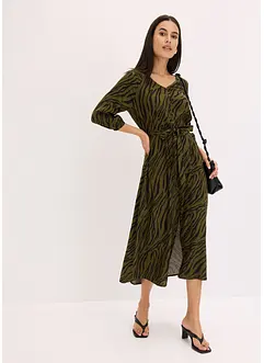 Midi jurk van soepele viscose, bonprix