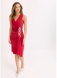 Jersey jurk met strassapplicatie, bonprix