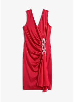 Jersey jurk met strassapplicatie, bonprix