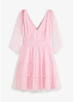Mini jurk van tule met strikdetails, bonprix