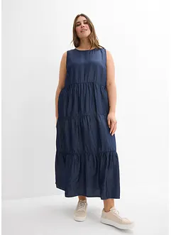 Midi jurk van gladde Lyocell, bonprix