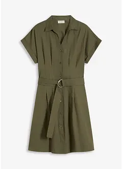 Gebloemde jurk met riem, bonprix