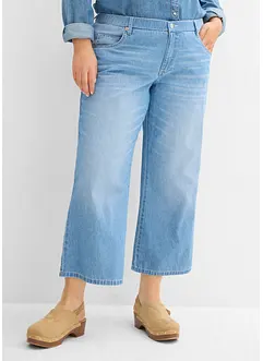 Straight jeans mid waist, low stretch cropped, bonprix