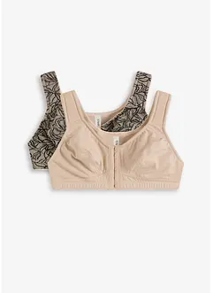 Bh zonder beugels met voorsluiting (set van 2), bonprix