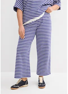 Jersey broek van gestructureerd katoen, bonprix