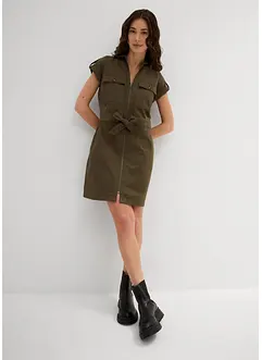 Cargo jurk met strikceintuur, bonprix