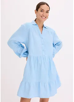 Korte strokenjurk van mousseline, bonprix