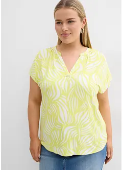 Henley shirt van een zachte viscosemix, bonprix