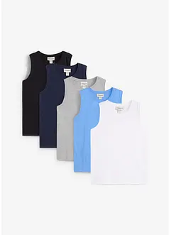 Tanktop met biologisch katoen (set van 5), bonprix