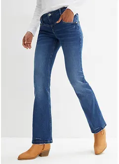 Mid waist stretch jeans, bootcut, bonprix