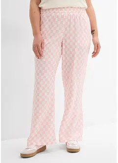 Geruite Marlene Dietrich broek van soepele viscose, bonprix