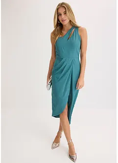 One shoulder jurk met draperie, bonprix