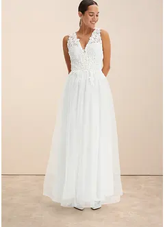 Trouwjurk met kant en chiffon, bonprix