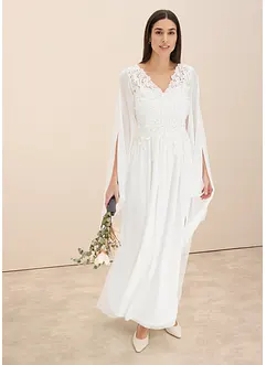Trouwjurk van chiffon met kant, bonprix