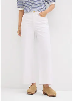Wide leg jeans met high waist, cropped, bonprix