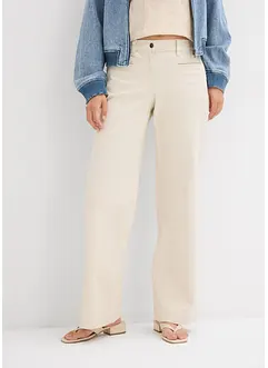 Wide leg mid waist jeans met een comfortabele band, bonprix