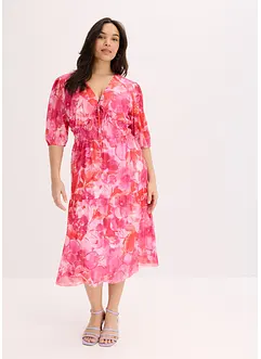 Gedessineerde midi jurk van mesh, bonprix