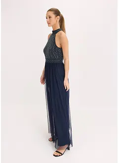 Maxi jurk met kralenborduursel, bonprix