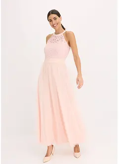 Maxi jurk met kant en een rok van tule, bonprix