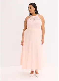 Maxi jurk met kant en een rok van tule, bonprix