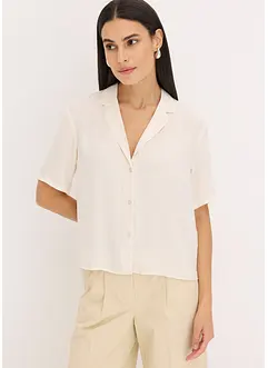 Blouse met reverskraag van satijn, bonprix