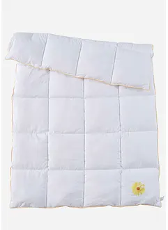 Donzen dekbed met geborduurd bloemenmotief en elegante biezen medium, bonprix