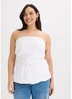 Strapless blousetop met peplum, bonprix