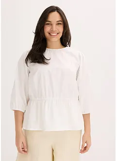 Blouse met pofmouwen en diep uitgesneden achterkant, bonprix