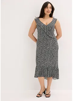 Jersey jurk met volants, bonprix