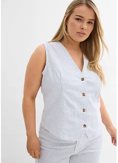 Jeans gilet gestreept, bonprix