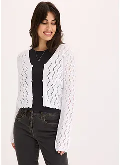 Kort vest in gehaakte look, bonprix
