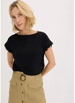 Viscose shirt met kant, bonprix