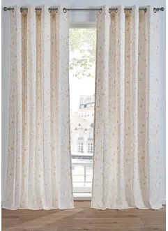 Gordijn met bloemmotief van gerecycled polyester (1 stuk), bonprix