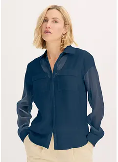 Transparante blouse met structuur, bonprix