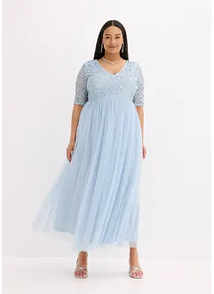 Maxi jurk met paillettenborduursel, bonprix