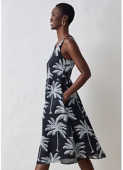 Midi jurk van ramie, bonprix