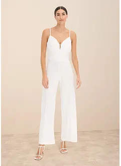 Jumpsuit met kant en spaghettibandjes, bonprix