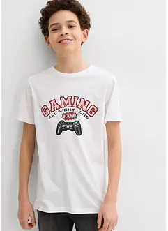 T-shirt (set van 2) met biologisch katoen, bonprix