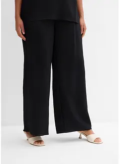 Broek van gestructureerde viscosemix, bonprix
