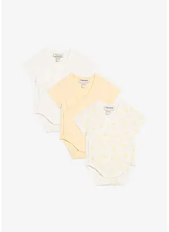 Baby rompertje met korte mouwen van biologisch katoen (set van 3), bonprix