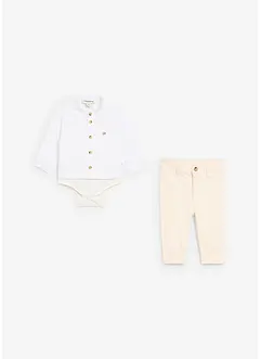 Body overhemd en chino (2-dlg. set) van puur katoen, bonprix