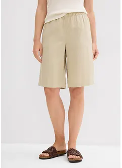 Bermuda met linnen en high waist comfortband, bonprix