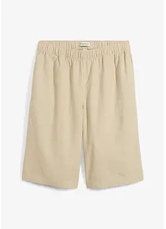 Bermuda met linnen en high waist comfortband, bonprix