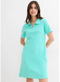 Frotté jurk met polokraag, bonprix
