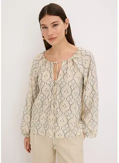 Gedessineerde tuniekblouse van een fijne viscosemix, bonprix