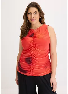 Gedessineerde top van zacht mesh, bonprix